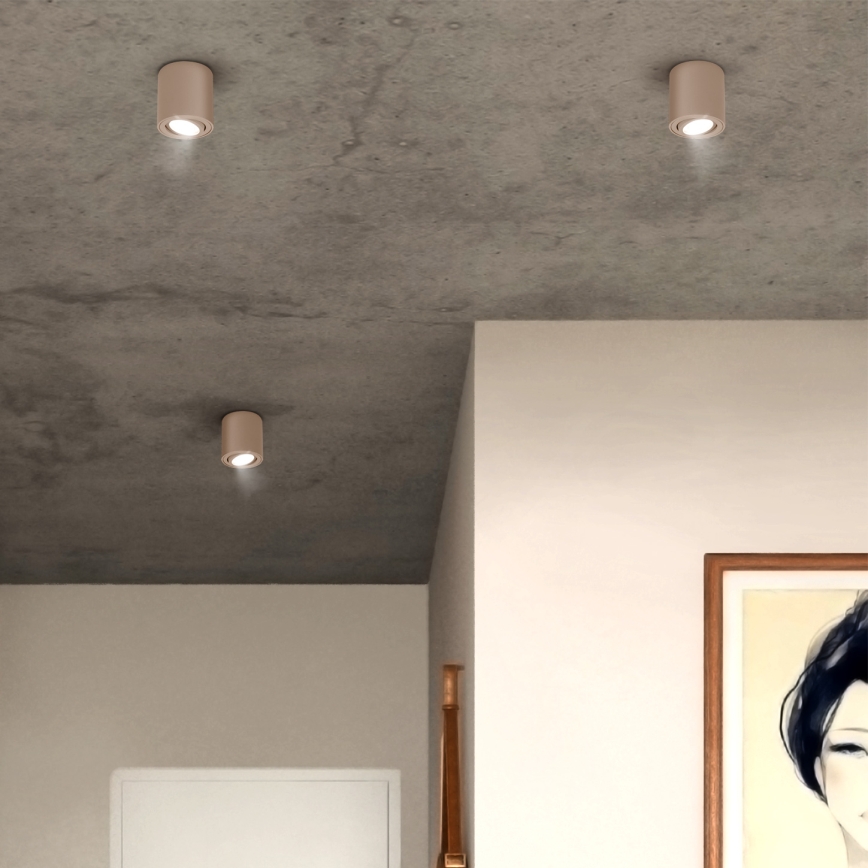 Brilagi - LED RGBW faretto dimmerabile MIA 1xGU10/4,8W/230V 3000K 84x80 mm beige + telecomando
