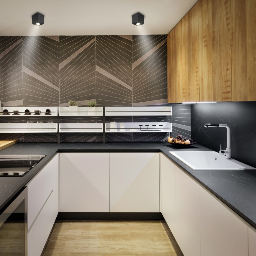 Brilagi - Faretto LED RGBW dimmerabile MIA 1xGU10/6W/230V 3000K 84x80 mm nero + telecomando