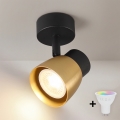 BRILAGI - Faretto LED RGBW dimmerabile NUGGET 1xGU10/4,8W/230V nero/oro