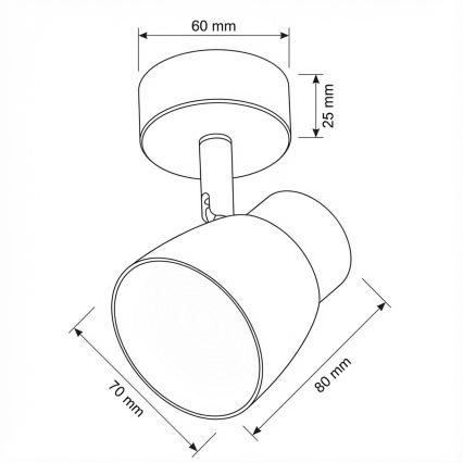 Brilagi - Faretto LED RGBW dimmerabile NUGGET 1xGU10/4,8W/230V nero/oro