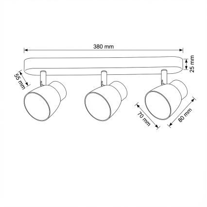 Brilagi - Faretto LED RGBW dimmerabile NUGGET 3xGU10/4,8W/230V nero/oro