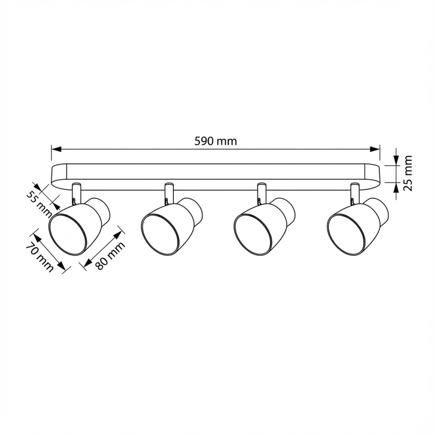Brilagi - Faretto LED RGBW dimmerabile NUGGET 4xGU10/6W/230V 2700-6500K Wi-Fi nero/oro