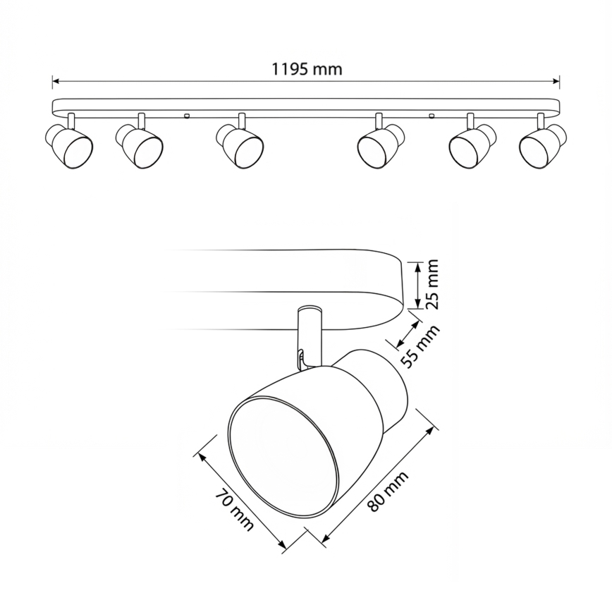 Brilagi - LED RGBW faretto dimmerabile NUGGET 6xGU10/6W/230V 2700-6500K Wi-Fi nero/oro