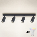 Brilagi - Faretto LED RGBW dimmerabile SELE 4xGU10/4,8W/230V 3000K antracite + telecomando