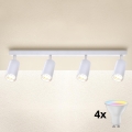 Brilagi - Faretto LED RGBW dimmerabile SELE 4xGU10/4,8W/230V 3000K bianco + telecomando