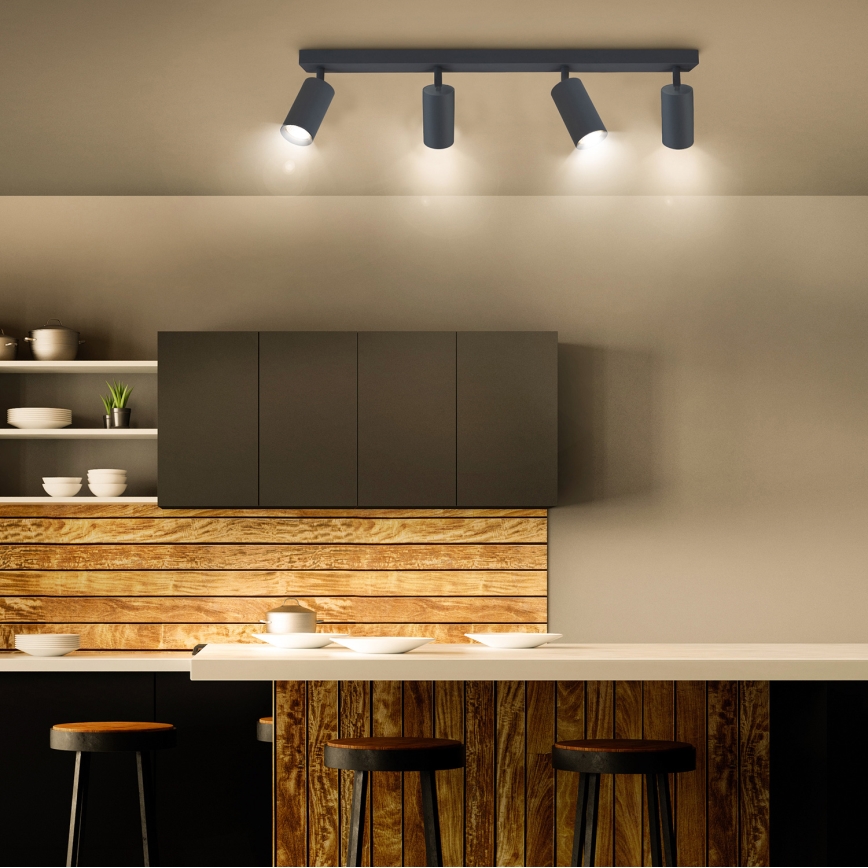 Brilagi - Faretto LED RGBW dimmerabile SELE 4xGU10/4,8W/230V 3000K antracite + telecomando