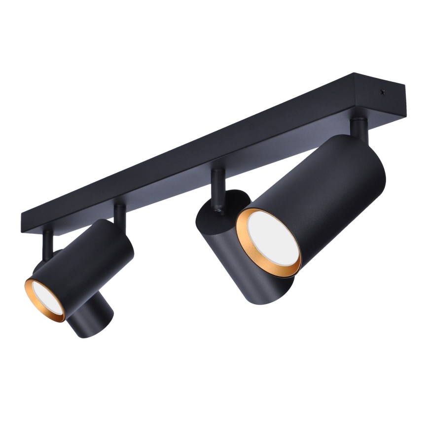 Brilagi - Faretto LED RGBW dimmerabile SELE 4xGU10/4,8W/230V 3000K nero/oro + telecomando