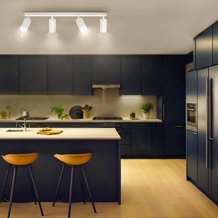 Brilagi - Faretto LED RGBW dimmerabile SELE 4xGU10/6W/230V 3000K bianco + telecomando