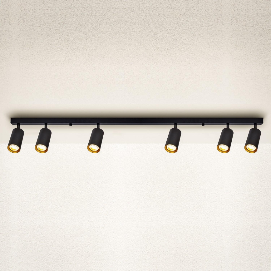 Brilagi - Faretto LED RGBW dimmerabile SELE 6xGU10/6,5W/230V 2700-6500K nero/oro