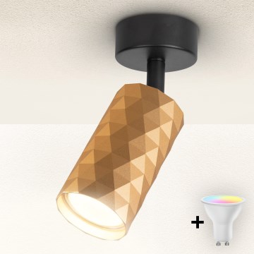 Brilagi - Faretto LED RGBW dimmerabile SELE DIAMANT 1xGU10/4,8W/230V dorato + telecomando