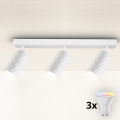 Brilagi - Faretto LED RGBW dimmerabile SELE DIAMANT 3xGU10/4,8W/230V 3000K bianco + telecomando