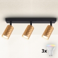 Brilagi - Faretto LED RGBW dimmerabile SELE DIAMANT 3xGU10/4,8W/230V 3000K dorato + telecomando