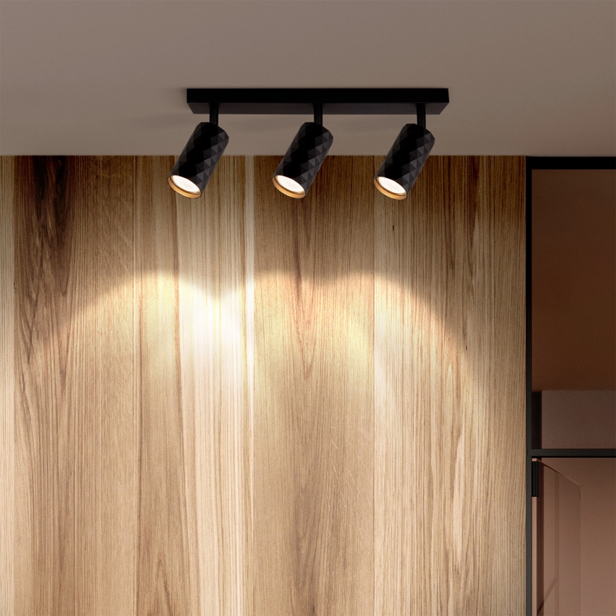 Brilagi - Faretto LED RGBW dimmerabile SELE DIAMANT 3xGU10/6,5W/230V 2700-6500K Wi-Fi nero