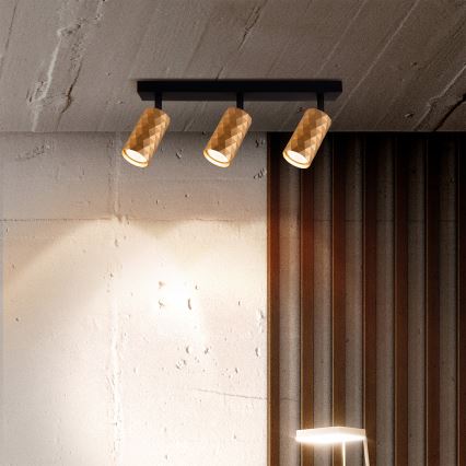 Brilagi - Faretto LED RGBW dimmerabile SELE DIAMANT 3xGU10/6W/230V 3000K dorato + telecomando