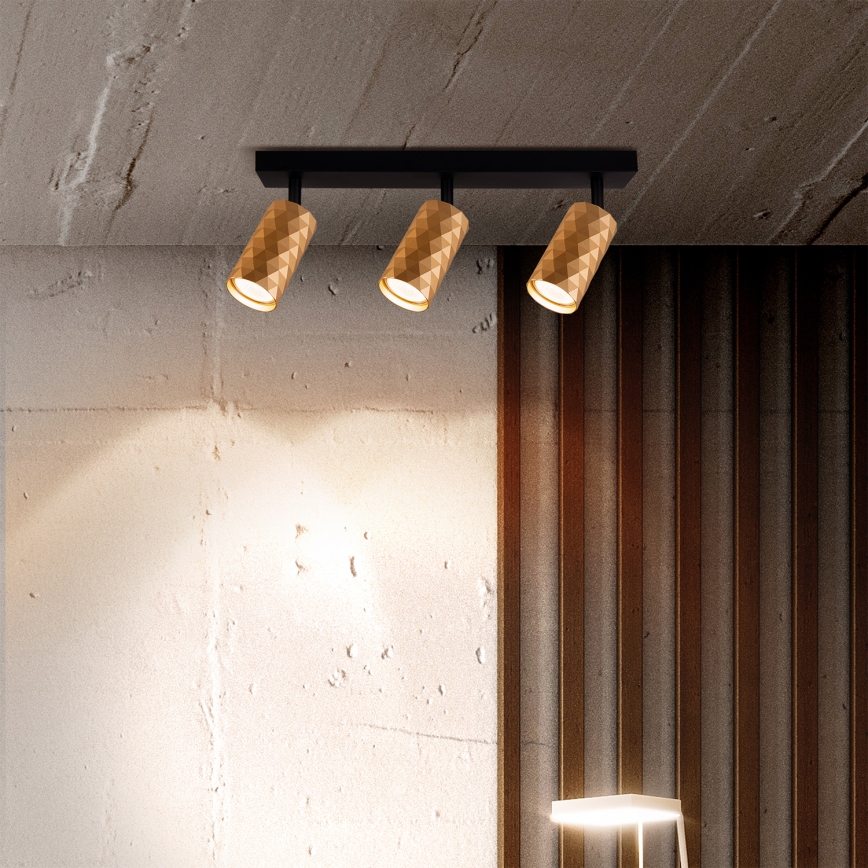 Brilagi - Faretto LED RGBW dimmerabile SELE DIAMANT 3xGU10/6W/230V 3000K Wi-Fi dorato