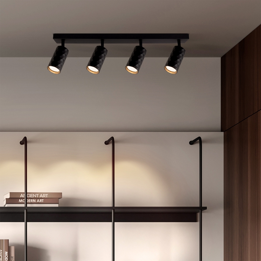 Brilagi - Faretto LED RGBW dimmerabile SELE DIAMANT 4xGU10/6,5W/230V 2700-6500K Wi-Fi nero