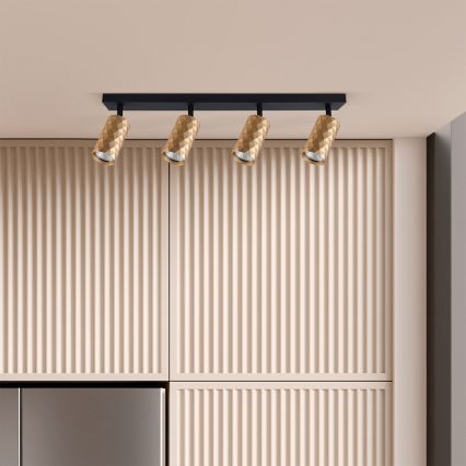 Brilagi - Faretto LED RGBW dimmerabile SELE DIAMANT 4xGU10/6W/230V 3000K dorato + telecomando