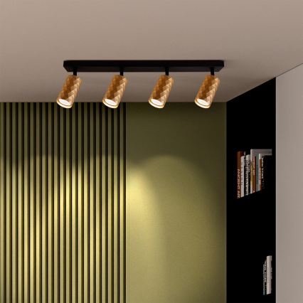 Brilagi - Faretto LED RGBW dimmerabile SELE DIAMANT 4xGU10/6W/230V 3000K dorato + telecomando