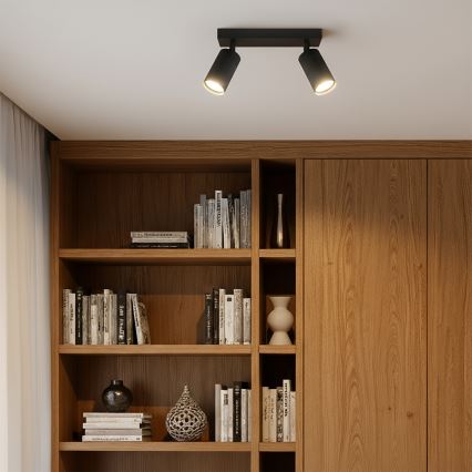Brilagi - Faretto dimmerabile LED RGBW SELE MODERN 2xGU10/6W/230V 3000K nero + telecomando