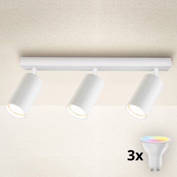 Brilagi - Faretto LED RGBW dimmerabile SELE MODERN 3xGU10/6,5W/230V 2700-6500K Wi-Fi bianco