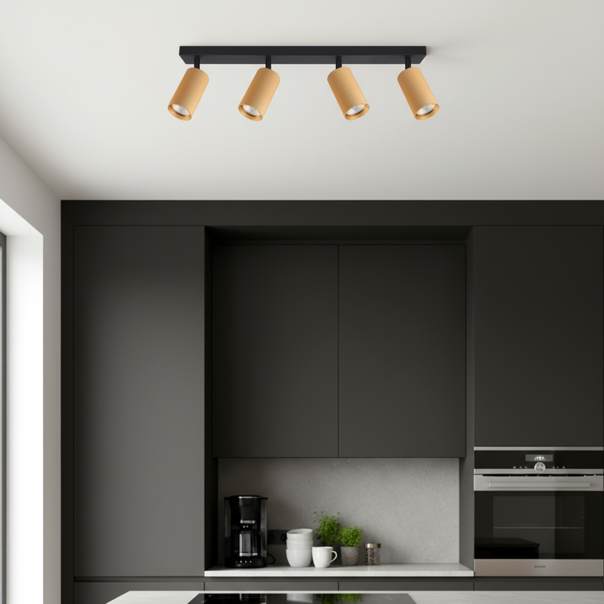 Brilagi - Faretto LED RGBW dimmerabile SELE MODERN 4xGU10/4,8W/230V 3000K oro + telecomando
