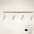 Brilagi - Faretto LED RGBW dimmerabile SELE MODERN 4xGU10/6W/230V 3000K bianco + telecomando