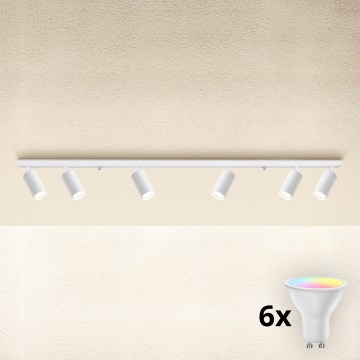 Brilagi - Faretto LED RGBW dimmerabile SELE MODERN 6xGU10/6,5W/230V 2700-6500K Wi-Fi bianco