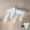 Brilagi - Faretto LED RGBW dimmerabile SELE SQUARE 4xGU10/6,5W/230V 2700-6500K bianco