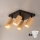 Brilagi - Faretto LED RGBW dimmerabile SELE SQUARE 4xGU10/6,5W/230V 2700-6500K nero/decor rovere