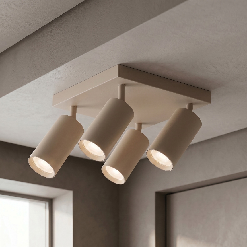Brilagi - Faretto dimmerabile LED RGBW SELE SQUARE 4xGU10/6,5W/230V 2700-6500K beige