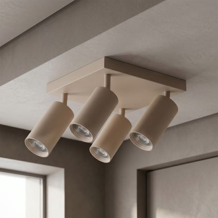 Brilagi - Faretto dimmerabile LED RGBW SELE SQUARE 4xGU10/6,5W/230V 2700-6500K beige