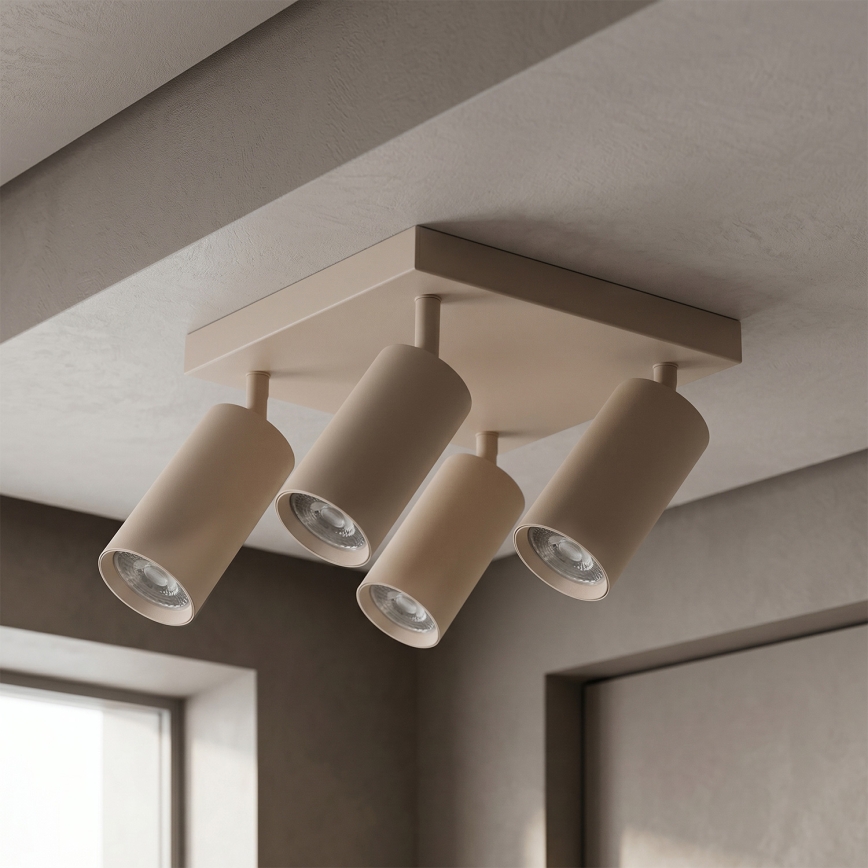 Brilagi - Faretto dimmerabile LED RGBW SELE SQUARE 4xGU10/6,5W/230V 2700-6500K beige