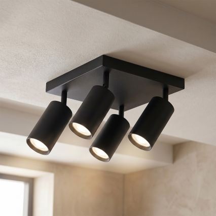 Brilagi - Faretto LED RGBW dimmerabile SELE SQUARE 4xGU10/6,5W/230V 2700-6500K nero