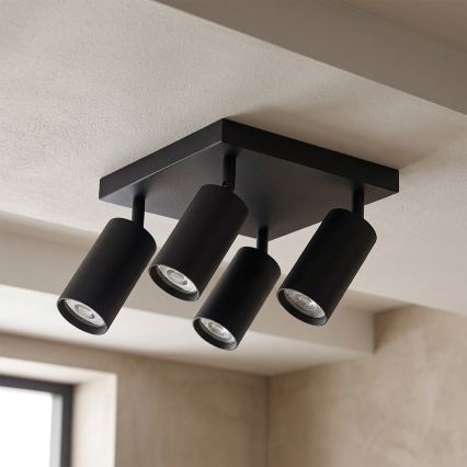 Brilagi - Faretto LED RGBW dimmerabile SELE SQUARE 4xGU10/6,5W/230V 2700-6500K nero