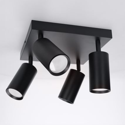 Brilagi - Faretto LED RGBW dimmerabile SELE SQUARE 4xGU10/6,5W/230V 2700-6500K nero