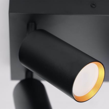 Brilagi - Faretto LED RGBW dimmerabile SELE SQUARE 4xGU10/6,5W/230V 2700-6500K nero/oro