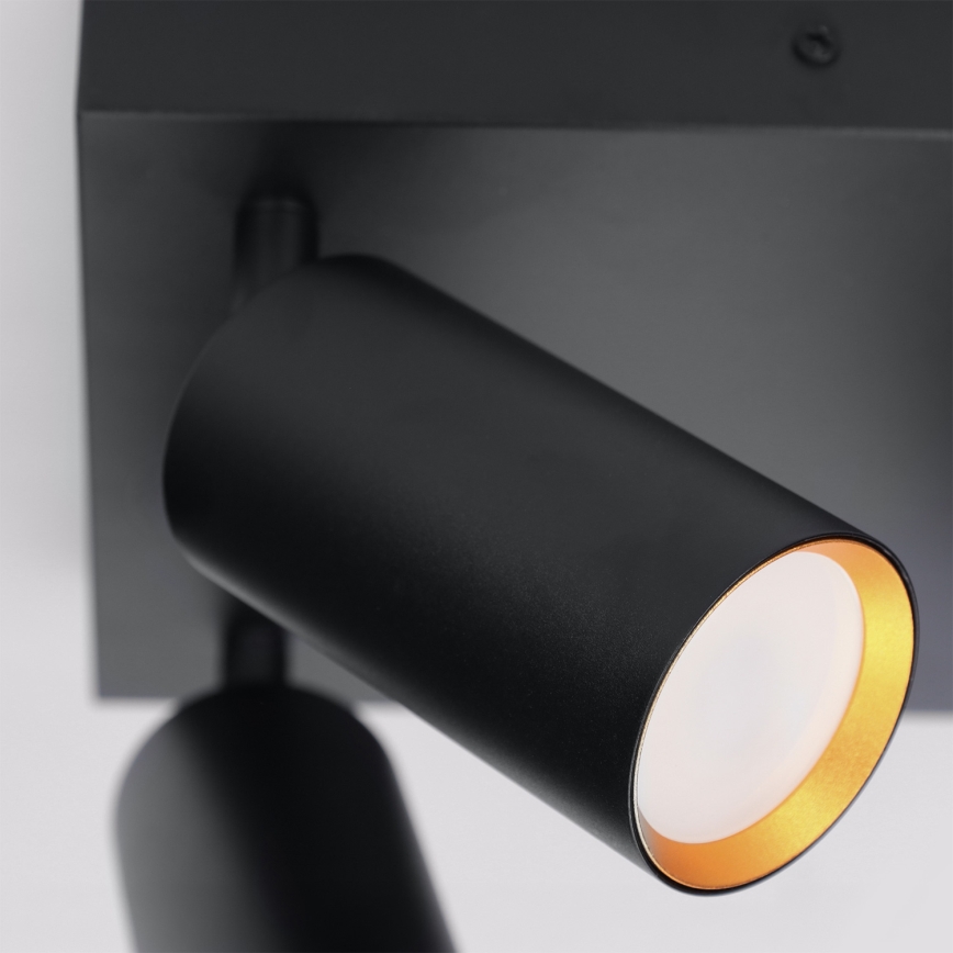 Brilagi - Faretto LED RGBW dimmerabile SELE SQUARE 4xGU10/6,5W/230V 2700-6500K nero/oro