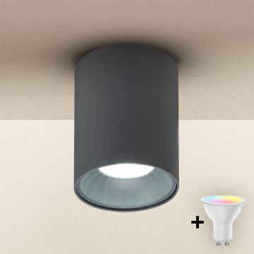 Brilagi - Faretto LED RGBW dimmerabile TRINE 1xGU10/4,8W/230V 3000K antracite + telecomando