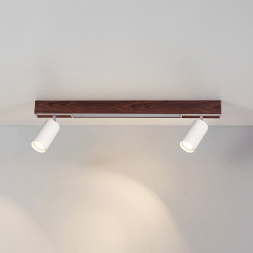 BRILAGI - Faretto LED SELE 2xGU10/30W/230V + LED/15W bianco/decor ciliegio