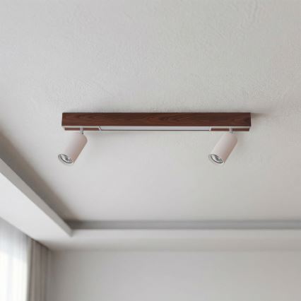 BRILAGI - Faretto LED SELE 2xGU10/30W/230V + LED/15W bianco/decor ciliegio