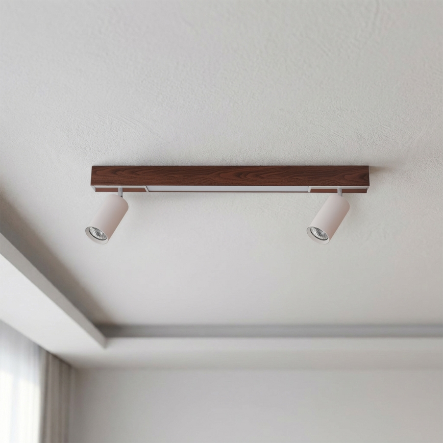 BRILAGI - Faretto LED SELE 2xGU10/30W/230V + LED/15W bianco/decor ciliegio