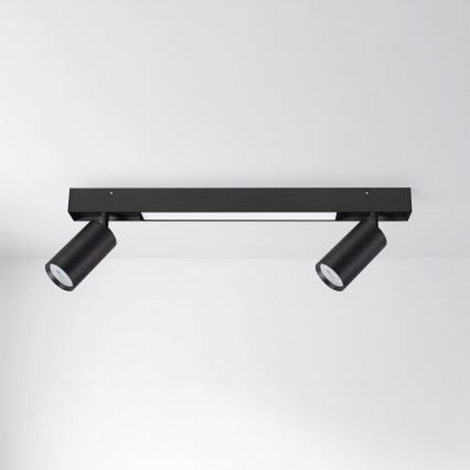 Brilagi - Faretto LED SELE 2xGU10/30W/230V + LED/15W nero