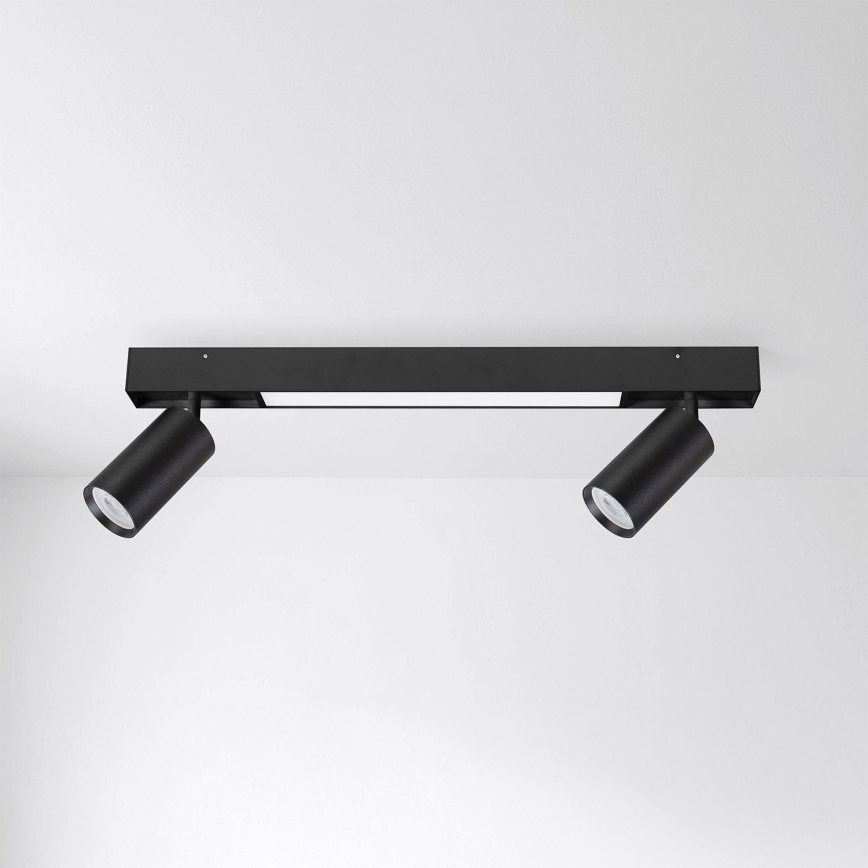 Brilagi - Faretto LED SELE 2xGU10/30W/230V + LED/15W nero