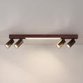 BRILAGI - Faretto LED SELE 4xGU10/30W/230V + LED/20W nero/decor ciliegio