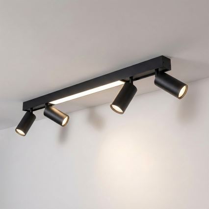 Brilagi - Faretto LED SELE 4xGU10/30W/230V + LED/20W nero