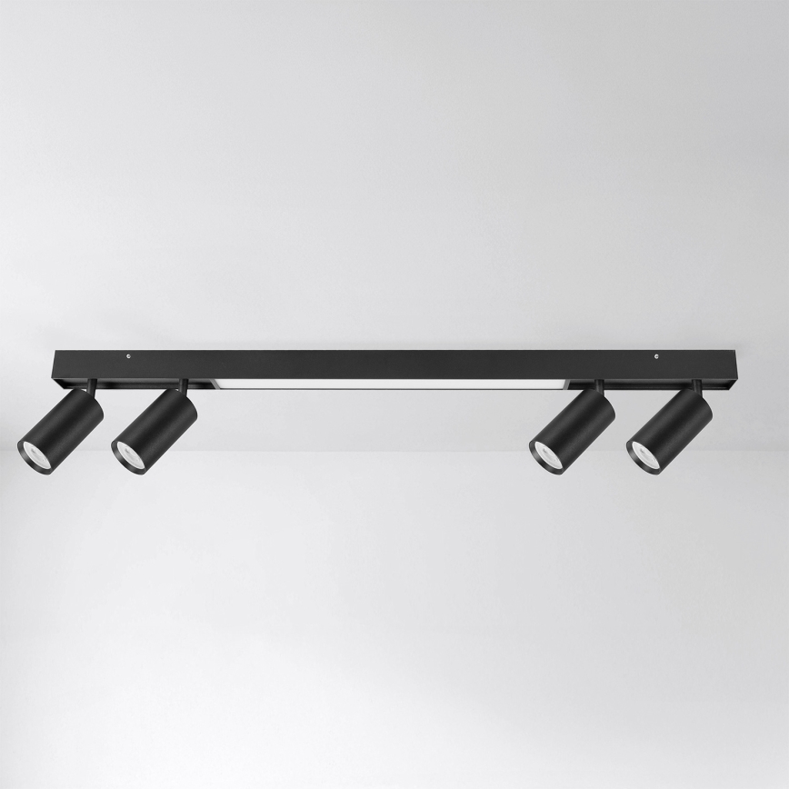 Brilagi - Faretto LED SELE 4xGU10/30W/230V + LED/25W nero