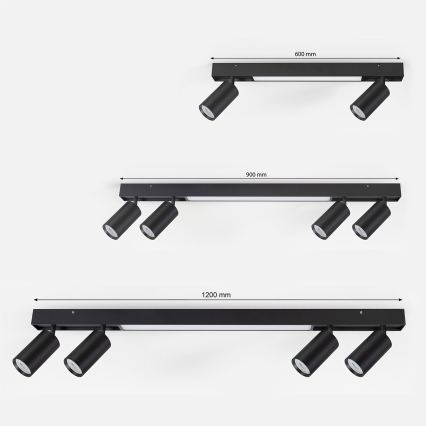 Brilagi - Faretto LED SELE 4xGU10/30W/230V + LED/25W nero