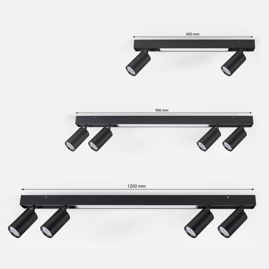 Brilagi - Faretto LED SELE 4xGU10/30W/230V + LED/25W nero