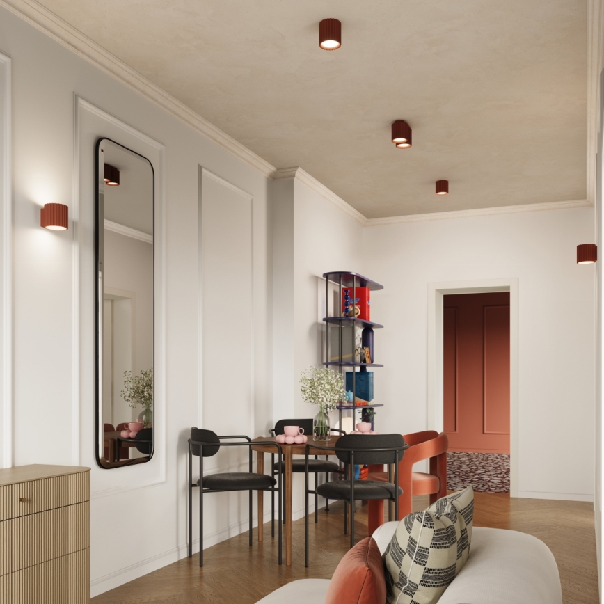 Brilagi - Faretto LED SFERA 1xGU10/10W/230V Ø 10 cm rosso