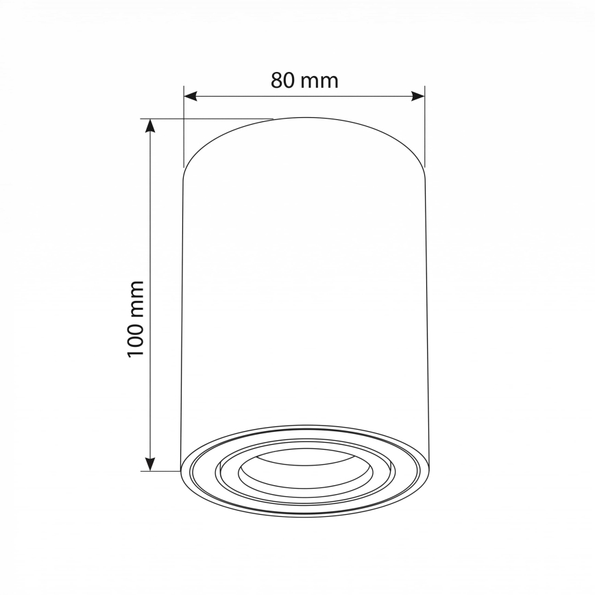 BRILAGI - Faretto MIA 1xGU10/30W/230V 100x80 mm bianco